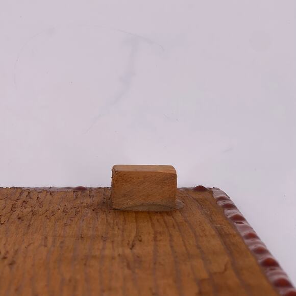 Vintage Lacquered Wood Wall Clock Deer Running in Woods 14x18 inches Retro - Picture 12 of 12